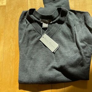 Mens XL Daniel Cremieux merino wool sweater grey